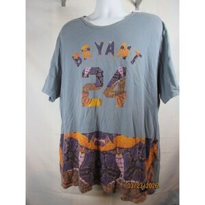 Nike Kobe Bryant 24 Black Mamba T-Shirt Mens 2XL Blue Snakeskin 644564-494